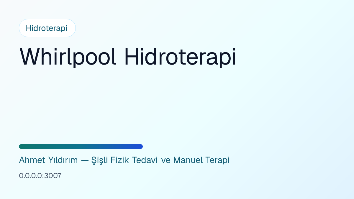 Whirlpool Hidroterapi